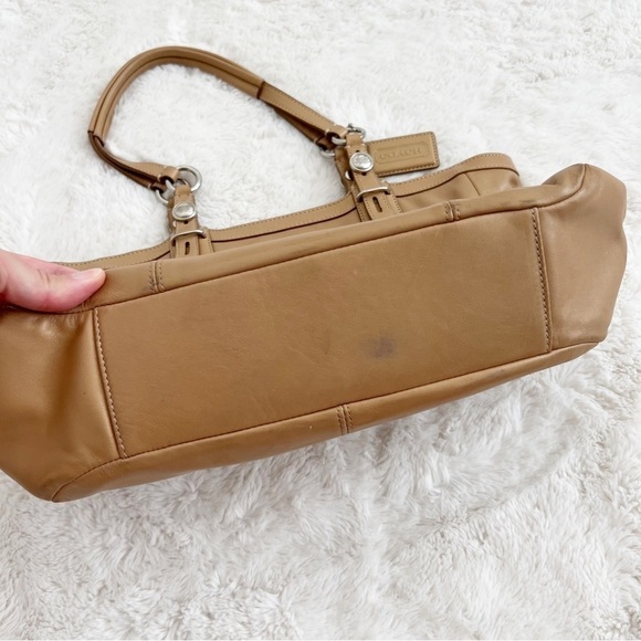 COACH Gallery Leather Tote Shoulder Bag + Wallet Camel Brown - Picture 15 of 16